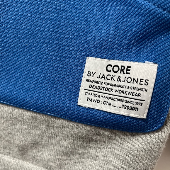 JACK & JONES men’s grey preppy cardigan jacket sweater - Picture 3 of 4